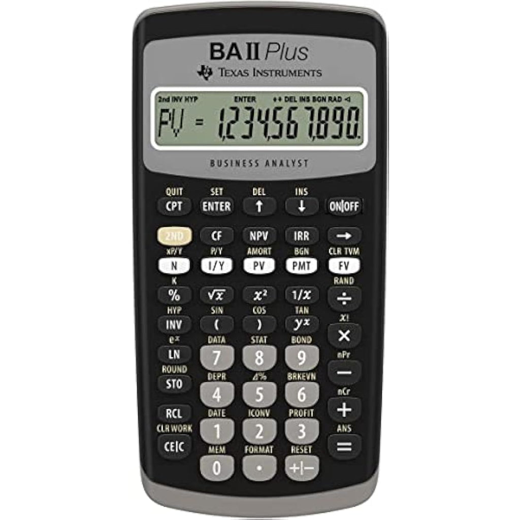Texas Instruments TI BA II Plus Financial Calculator with Protective Case