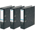 Elba A4 Lever Arch Files – Black Durable Paper on Board – Pack of 3