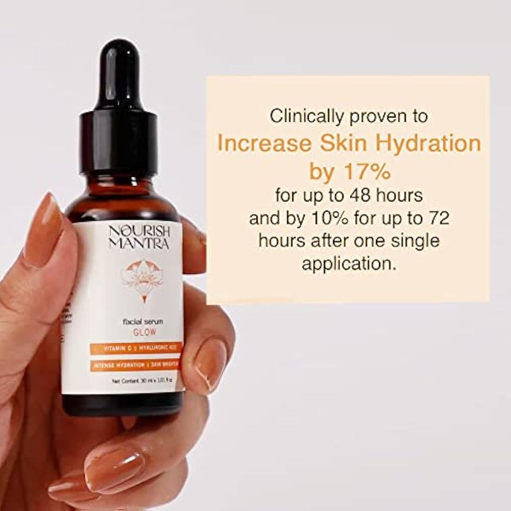 Nourish Mantra Vitamin C & Hyaluronic Acid Glow Facial Serum - 30ml