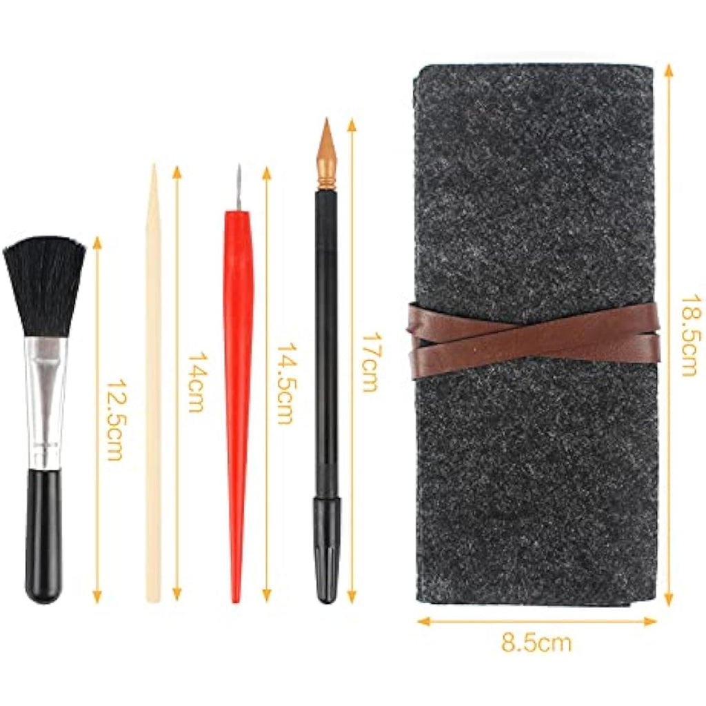 Jolof Store 19-Piece Scratch Art Tool Kit with Stylus and Storage Bag