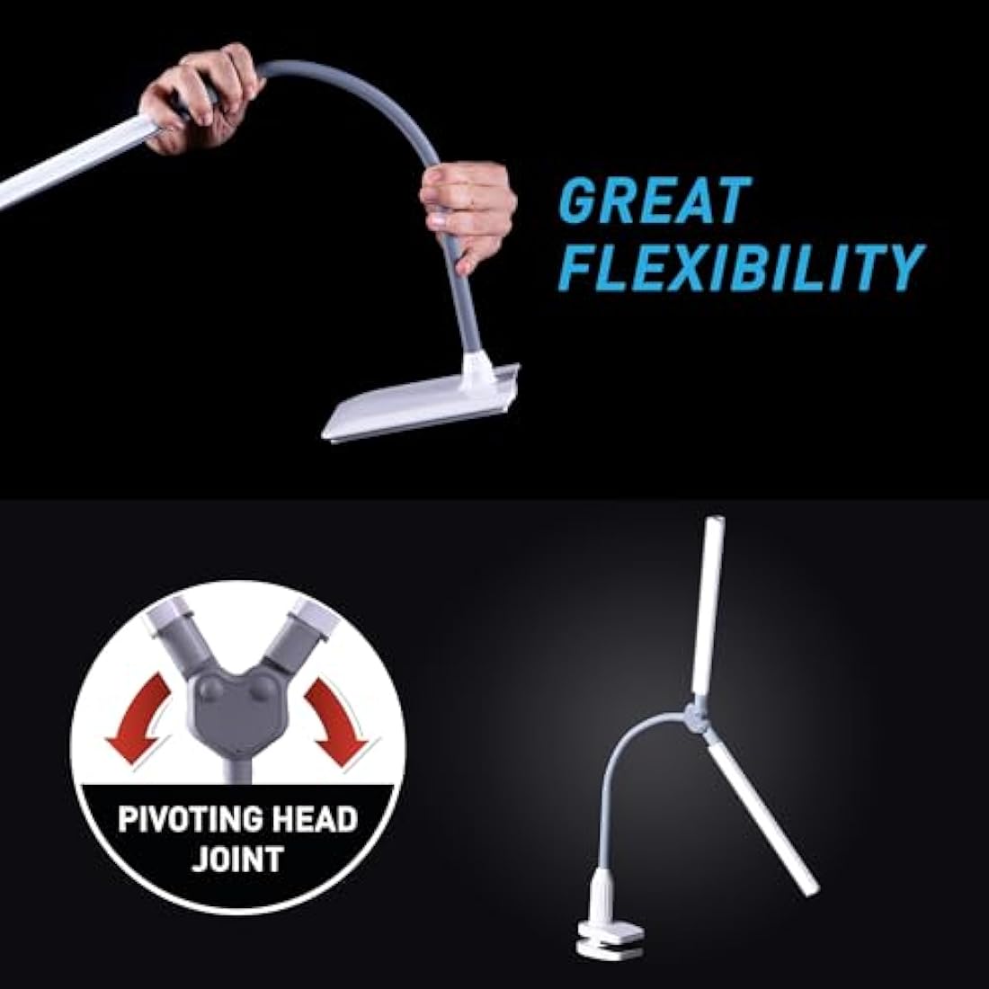 Jolof Store DuoPro LED Clamp Lamp – High CRI 95+ Double Head Design