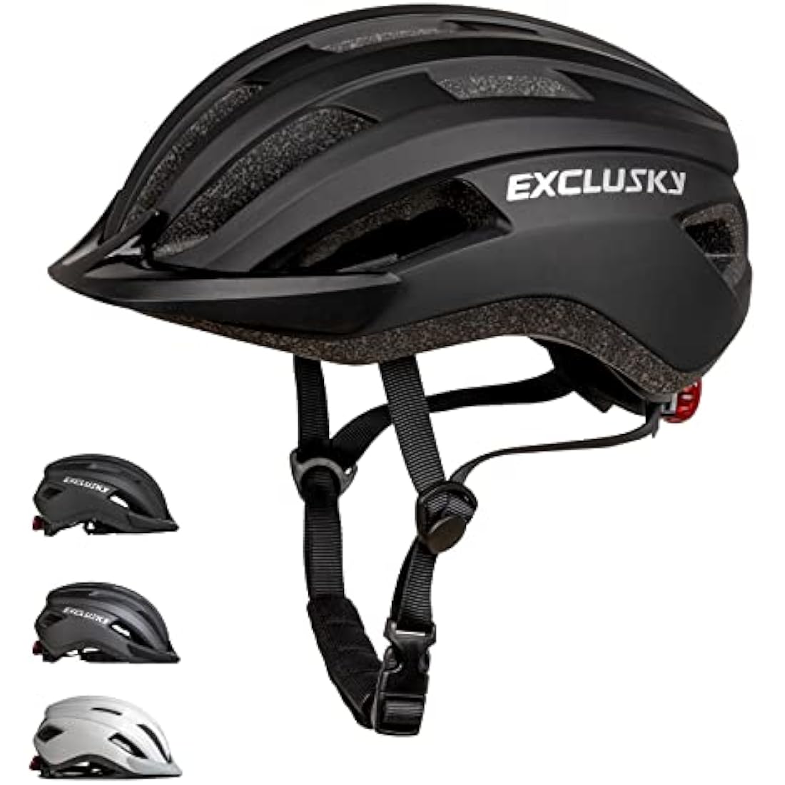 Exclusky Bike Helmet with LED Light – Breathable MTB & Road Cycle Helmet