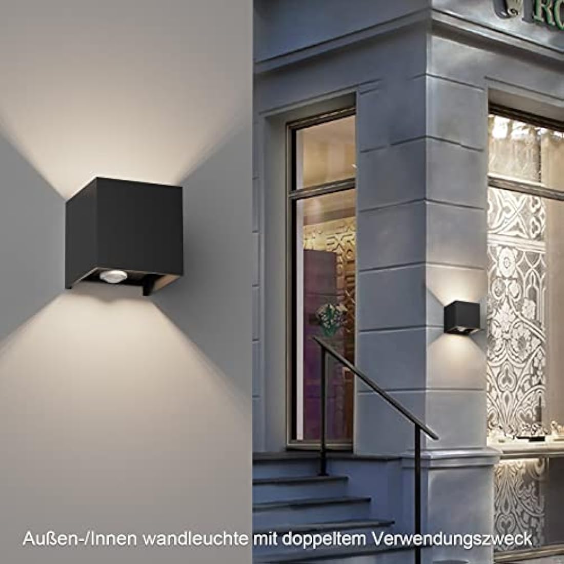Klighten Outdoor Wall Light with Motion Sensor - IP54 Waterproof 2PCS