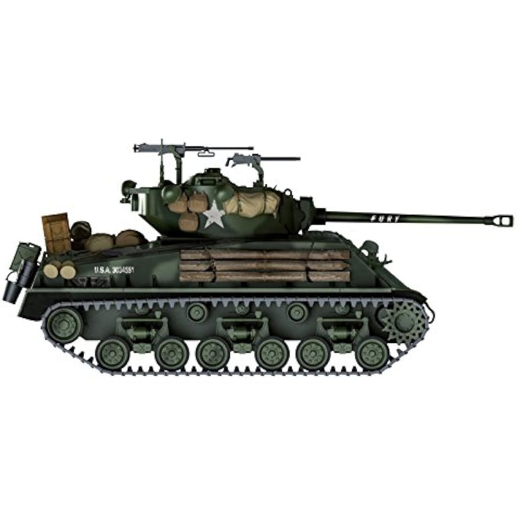 Italeri M4A3E8 Sherman Fury Tank Model Kit - 1/35 Scale Military Tank