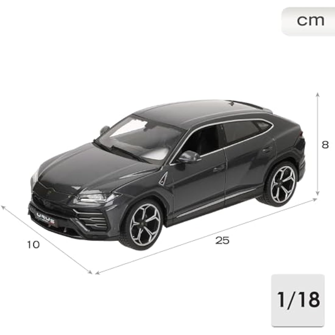 Bburago Lamborghini Urus Diecast Model Car – 1:20 Scale Yellow Vehicle