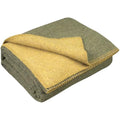 LYHome Merino Wool Travel Blanket – Warm Outdoor Camping Throw, Olive