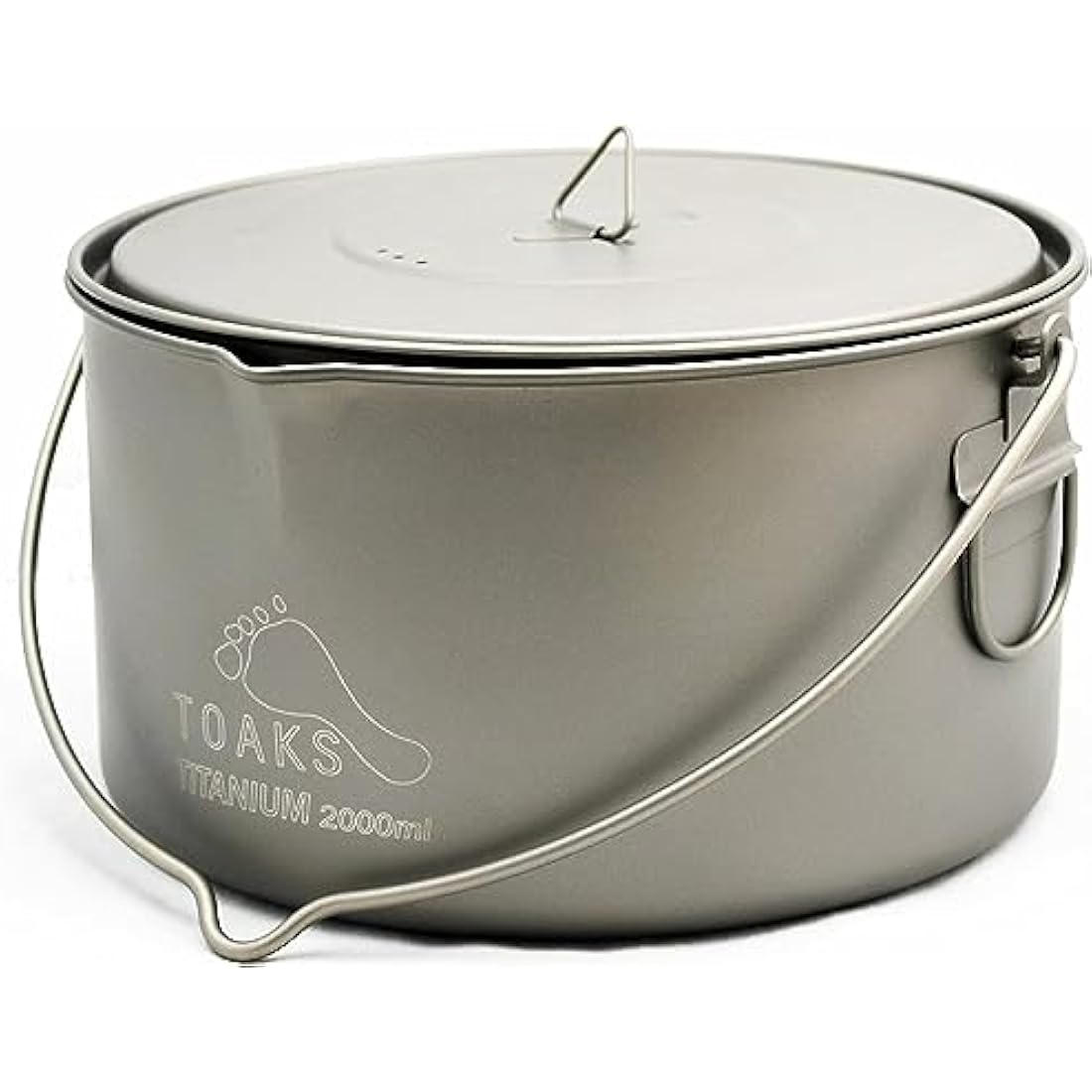 TOAKS Titanium Hanging Pot with Bail Handle | Ultralight Camping Gear