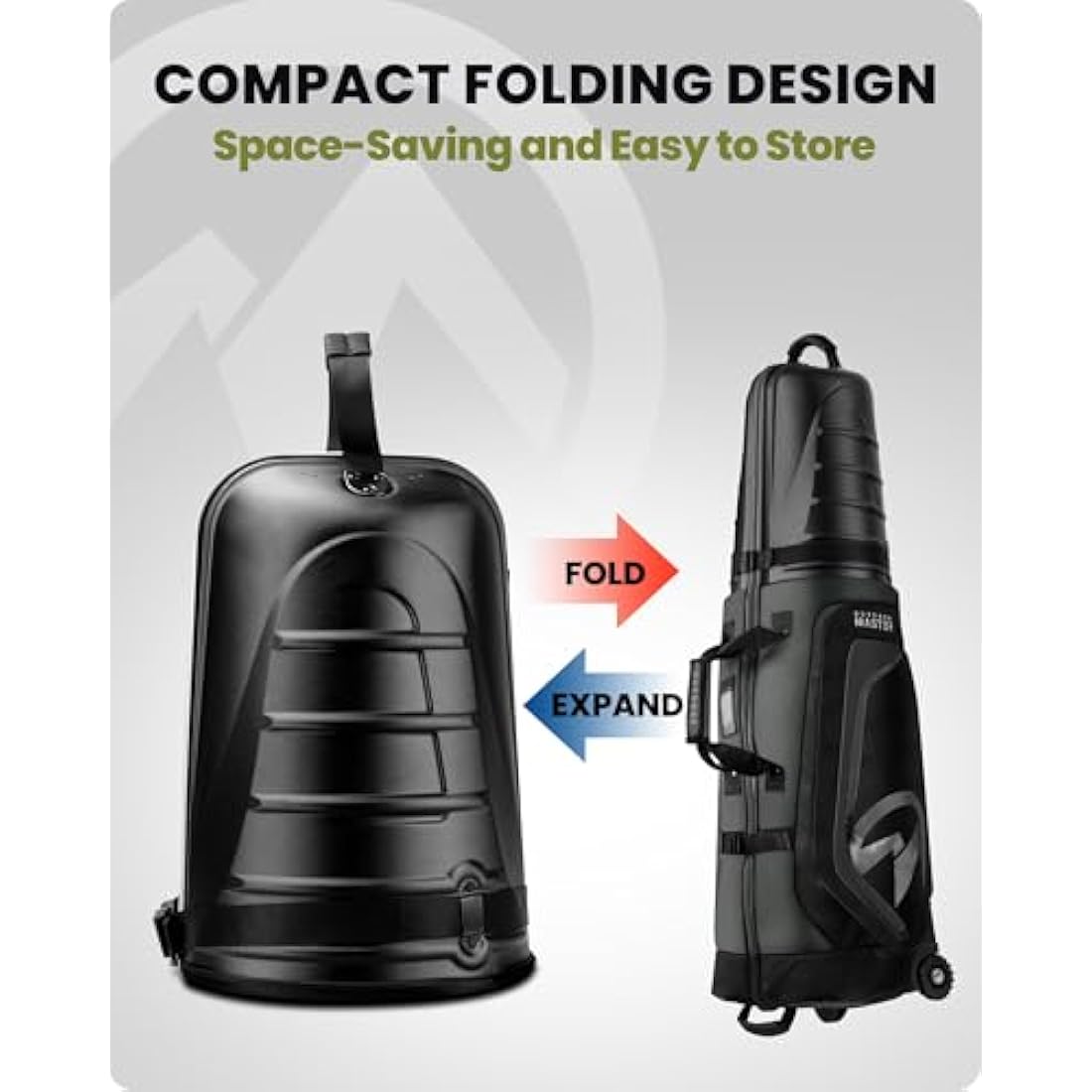 OutdoorMaster Golf Travel Bag – Hard Shell Top Case with Wheels