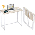 Folding Desk – 80cm Small Space Saving Computer Table, Oak