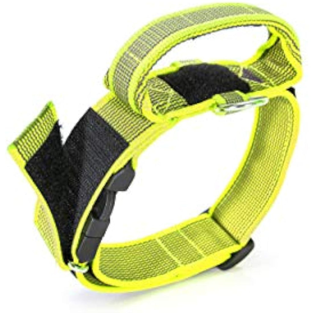 Julius-K9 Color and Gray Dog Collar with Handle - Neon-Gray, 50mm
