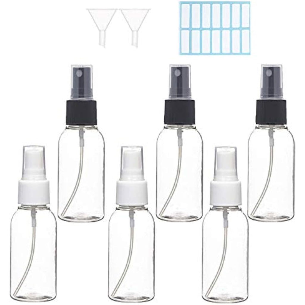50ml Fine Mist Spray Bottles | 6-Piece Leakproof Travel Set
