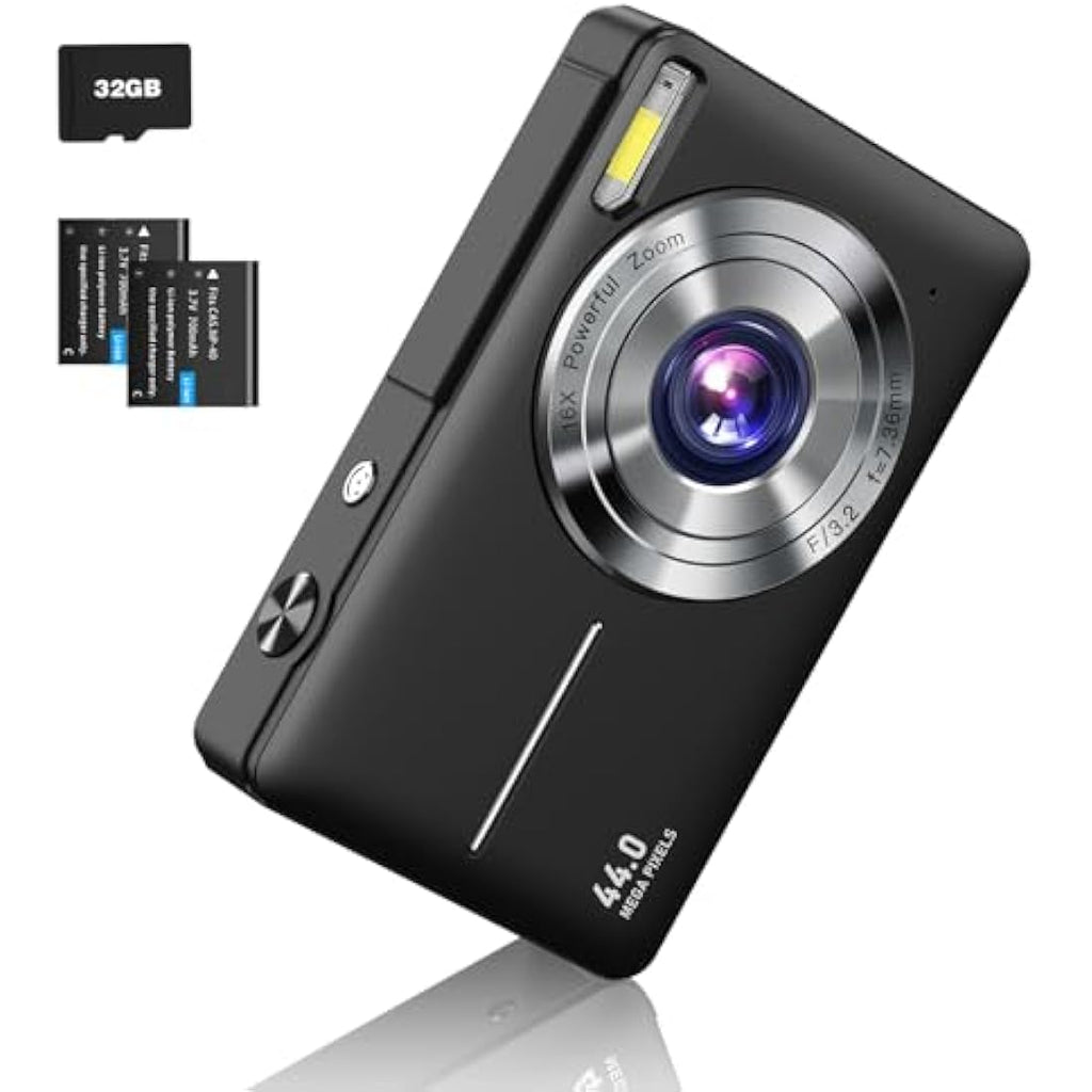 CAMKORY Digital Camera - 1080P 44MP Compact Vlogging Camera for Kids