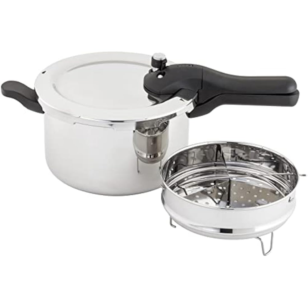 Judge 5L Stainless Steel Pressure Cooker with Steamer Basket