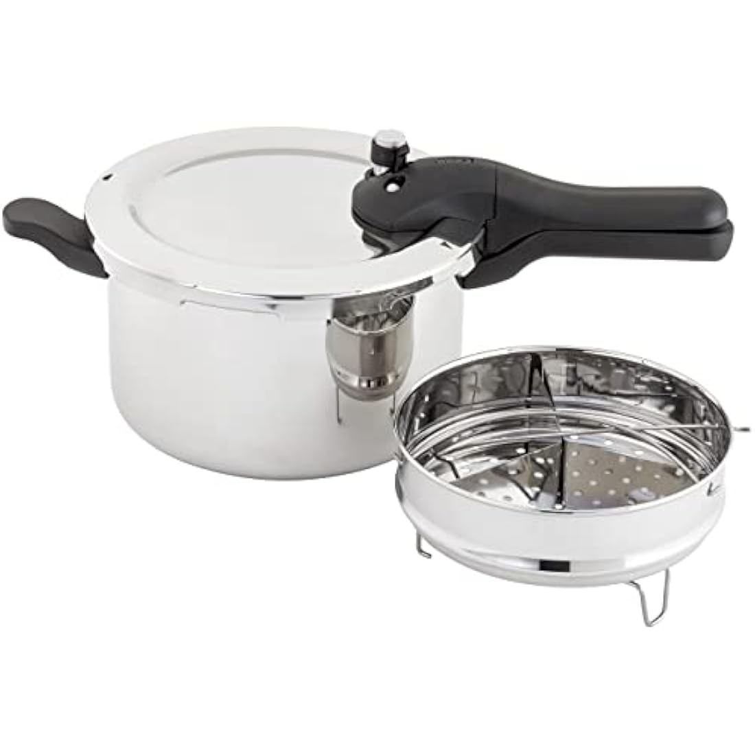 Judge 5L Stainless Steel Pressure Cooker with Steamer Basket