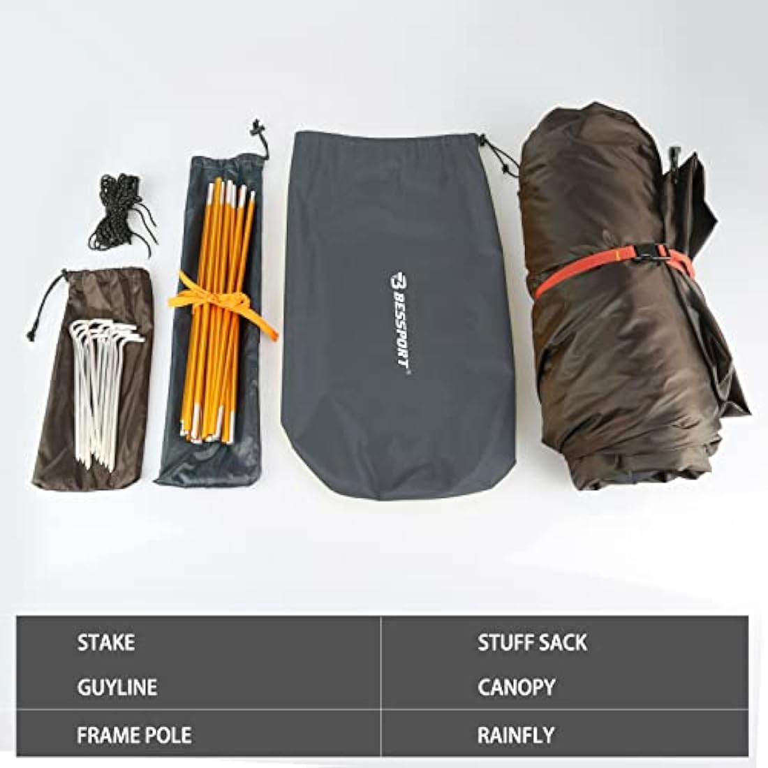 Bessport 2-Person Ultralight Backpacking Tent | Waterproof Dome Tent