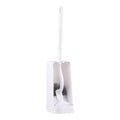 JVHLOV Toilet Brush with Holder – Long Handle Curved Bowl Scrubber