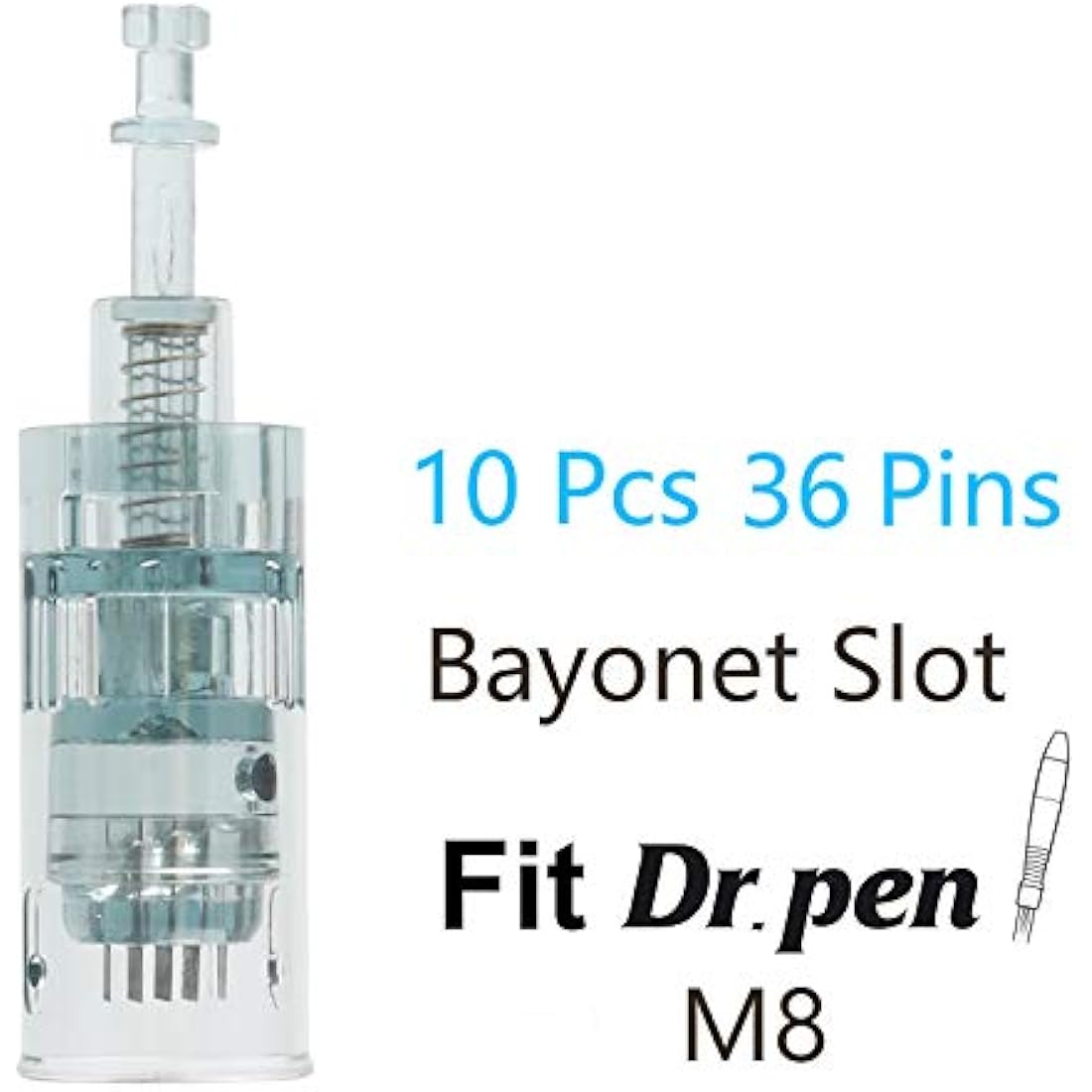 Dr. Pen Ultima M8 Replacement Cartridges – 36 Pin 0.2mm Tips, 10 Pack