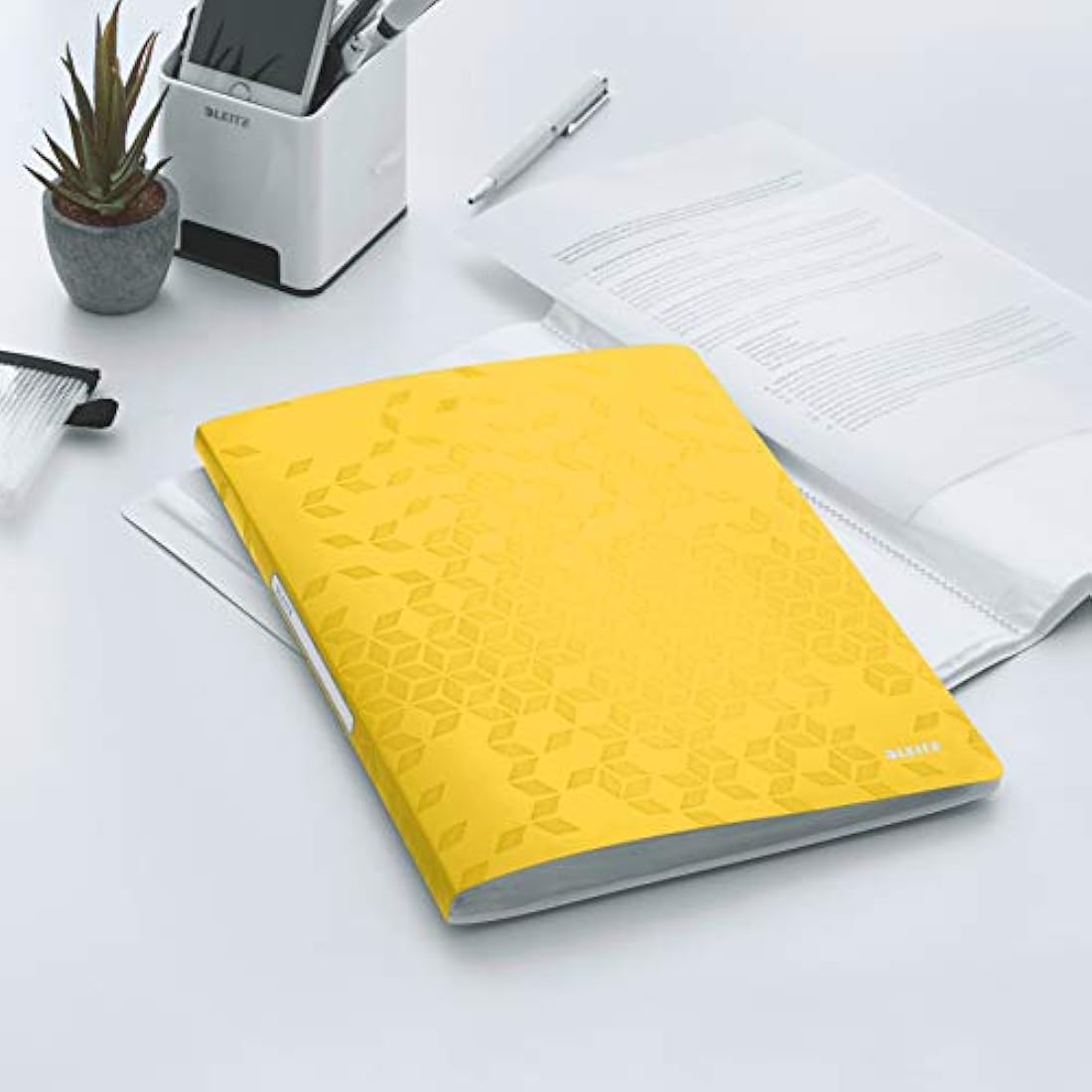 Leitz WOW A4 Display Book | 40 Pockets, 80 Sheet Capacity – Yellow
