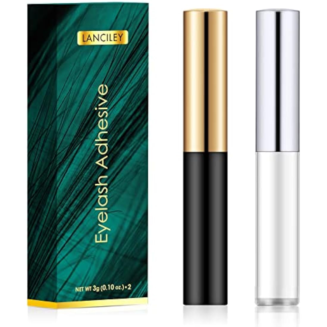 Lanciley Eyelash Glue Set – Waterproof Clear & Black Strip Lash Adhesive
