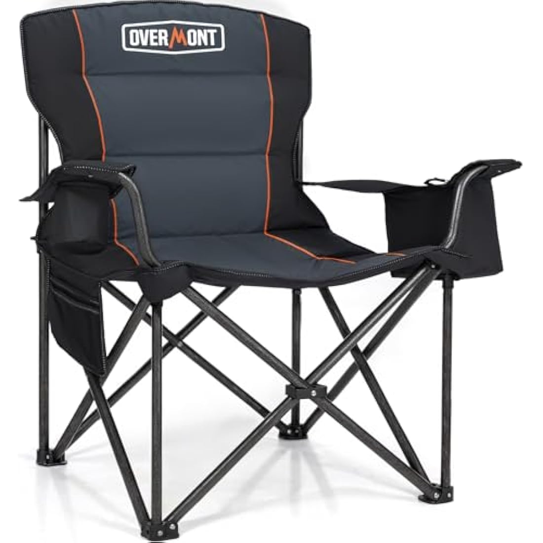 Overmont Heavy Duty Oversized Camping Folding Chair with Cooler Bag