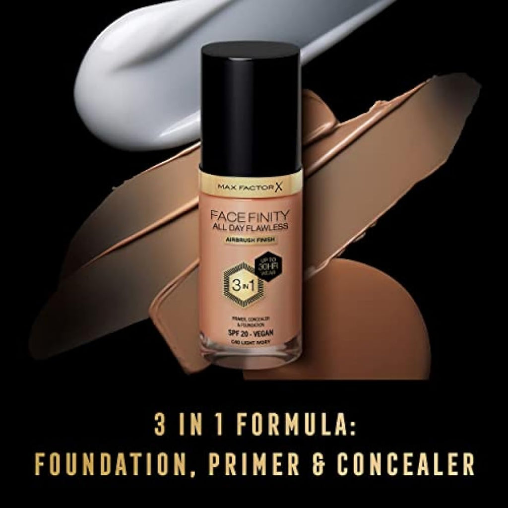 Max Factor Facefinity 3-in-1 Foundation - 40 Light Ivory SPF 20 (30ml)