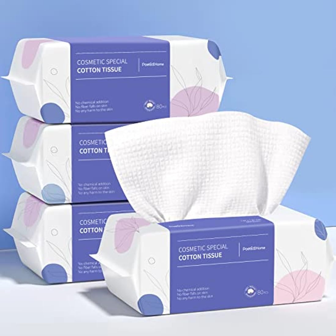 PoeticEHome Extra Thick Cotton Dry Wipes | Disposable Facial Towels (320ct)