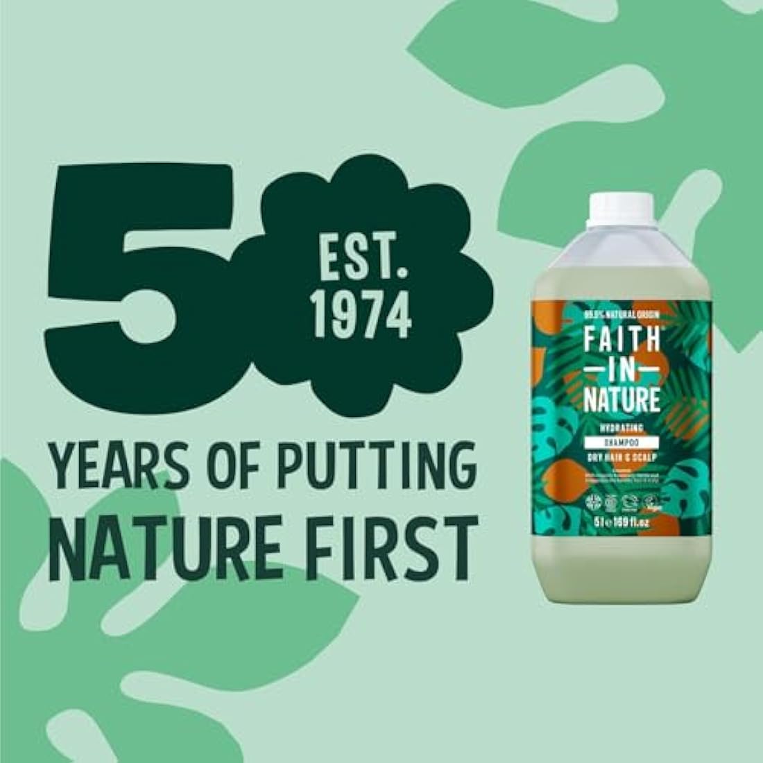 Faith In Nature Organic Coconut Hydrating Shampoo – 5L Refill Pack