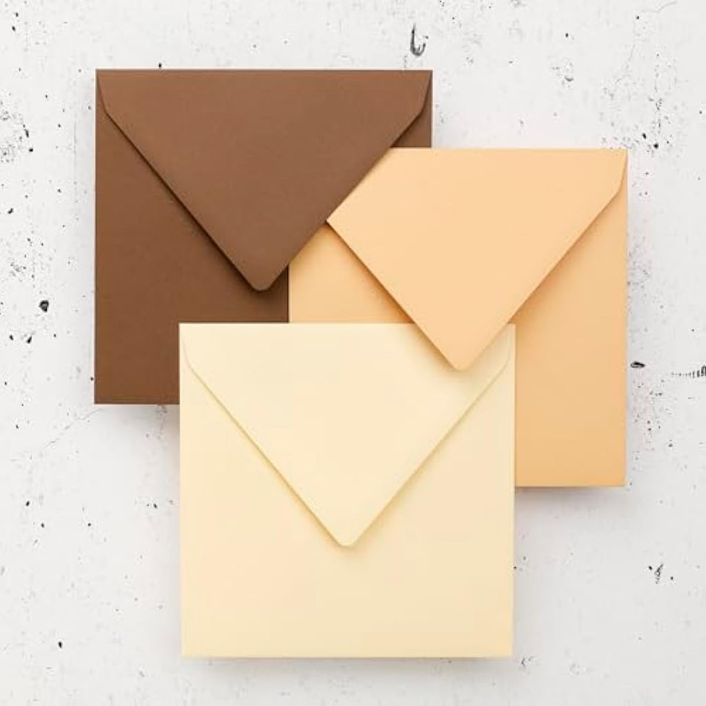 Clairefontaine Pollen Square Envelopes – Caramel 140mm 120gsm (20 Pack)