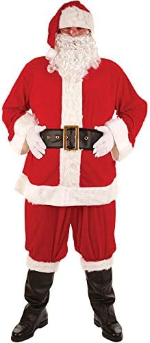 Santa Suit Deluxe 8pc Christmas Costume by Wicked Costumes |