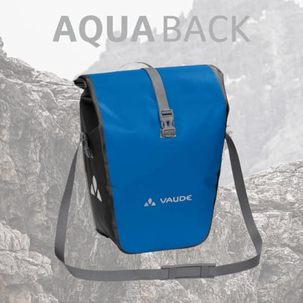 Vaude Aqua Back Single Rear Bicycle Bag | Waterproof 24L Pannier - Blue