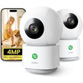 AOSU 2.5K Indoor Security Camera 2-Pack | 5GHz WiFi 360° Nanny Cam