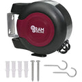 Ram Retractable Clothes Line – 30m Twin Cable Wall Mounted Dryer, Burgundy