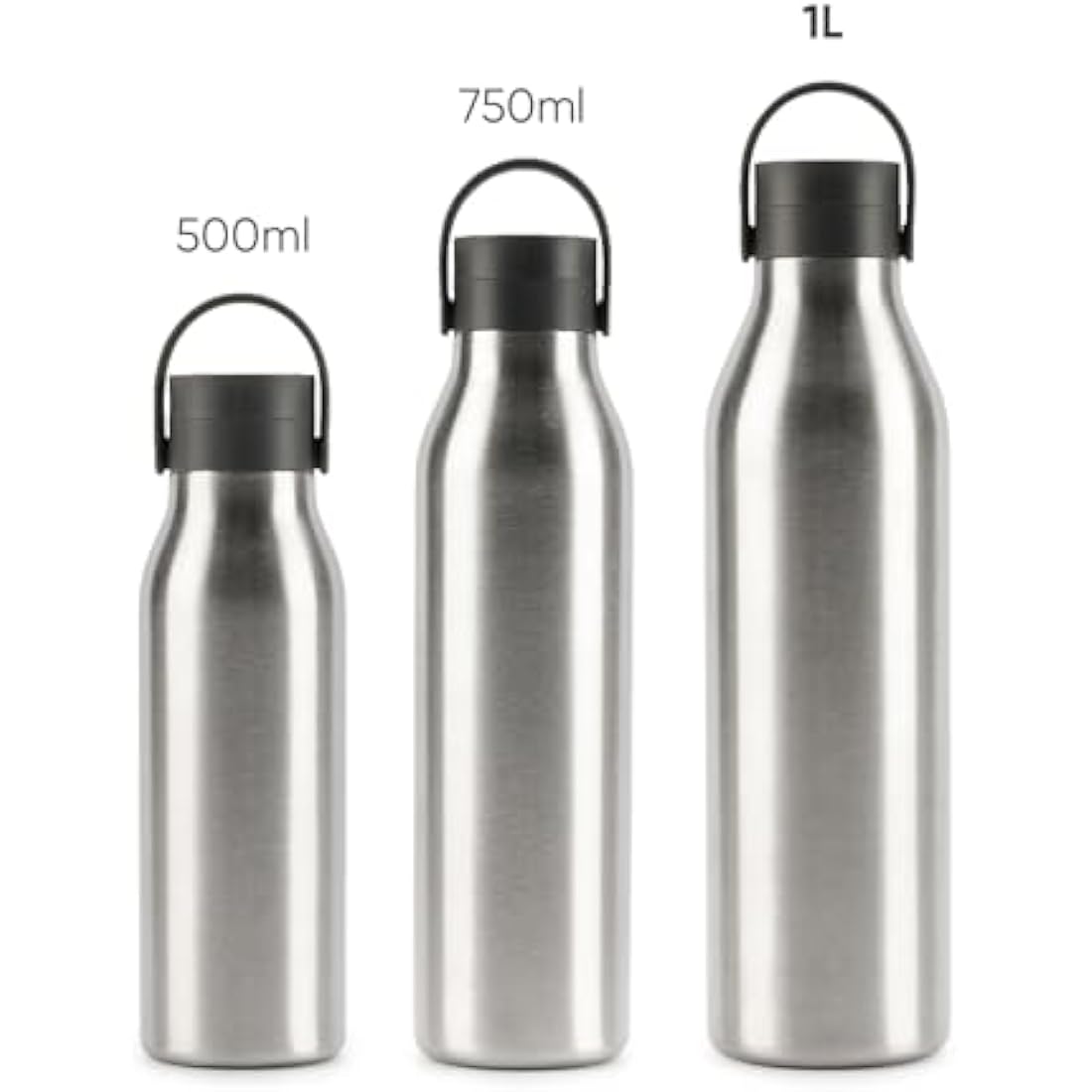 Circular & Co 1L Recycled Stainless Steel Insulated Water Bottle - Grey