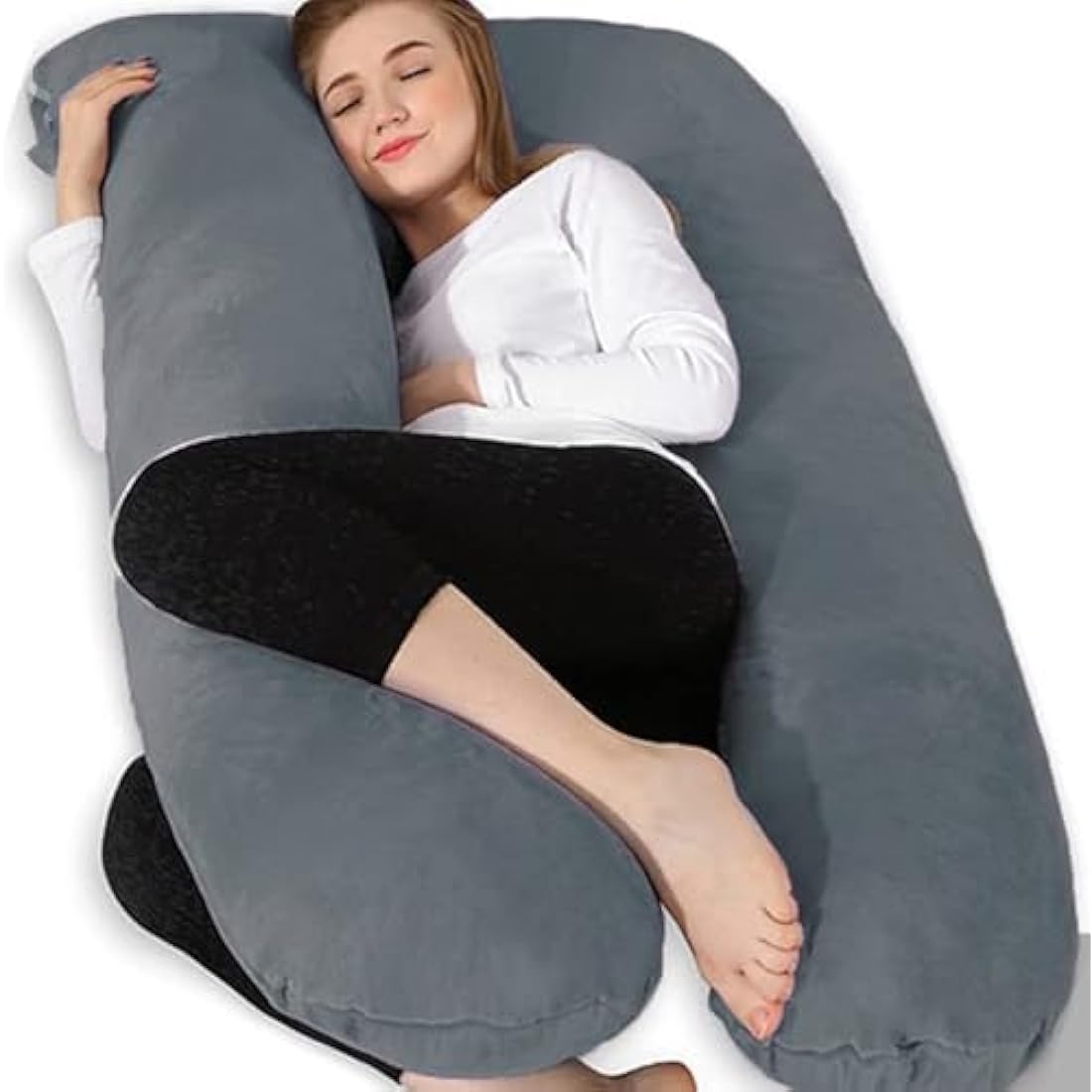 Jolof Store U-Shaped Pregnancy Pillow – 55 Inch Velvet Body Pillow