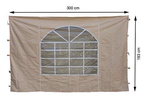 Quick-Star Sahara Gazebo Side Panels with PVC Window, Sand - 2 Pack