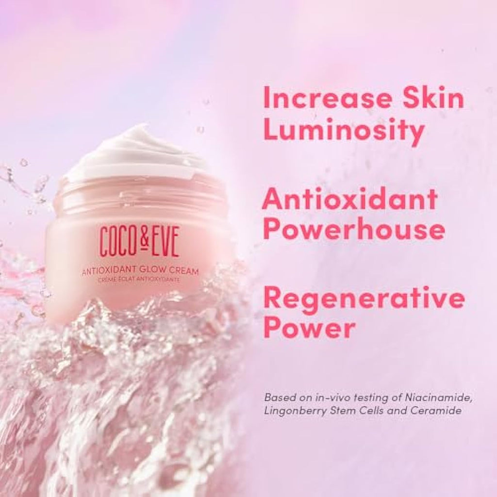Coco & Eve Antioxidant Glow Cream | Niacinamide Barrier Repair - 1.76oz