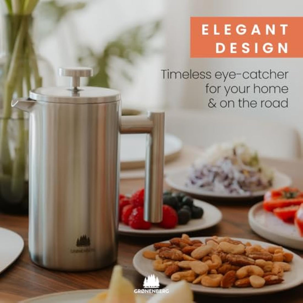 Groenenberg Insulated French Press – Stainless Steel Coffee Maker