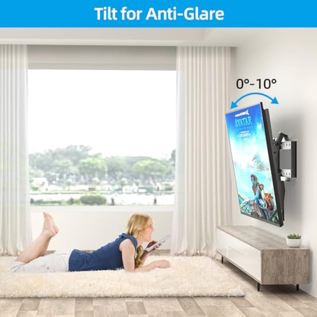 HOME VISION Heavy Duty Tilt TV Wall Mount for 32-85 Inch TVs | VESA 600x400
