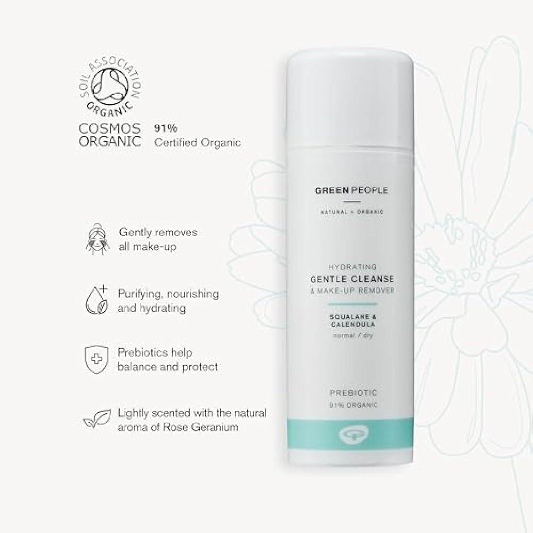 Green People Gentle Cleanse & Make Up Remover | Organic Squalane | 150ml