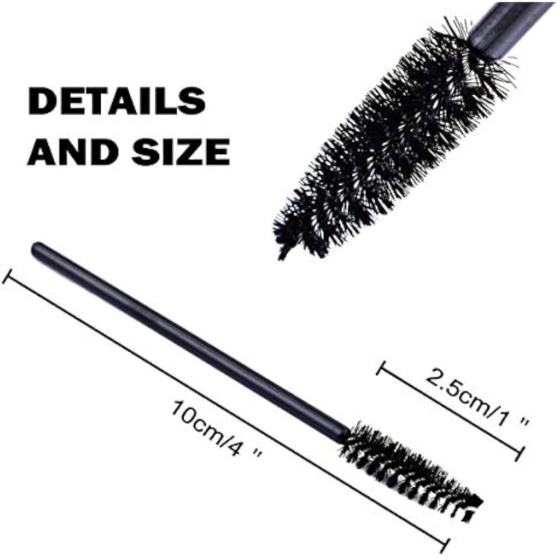 Jolof Store 50 PCS Disposable Eyelash Brushes | Mascara Wands - Black