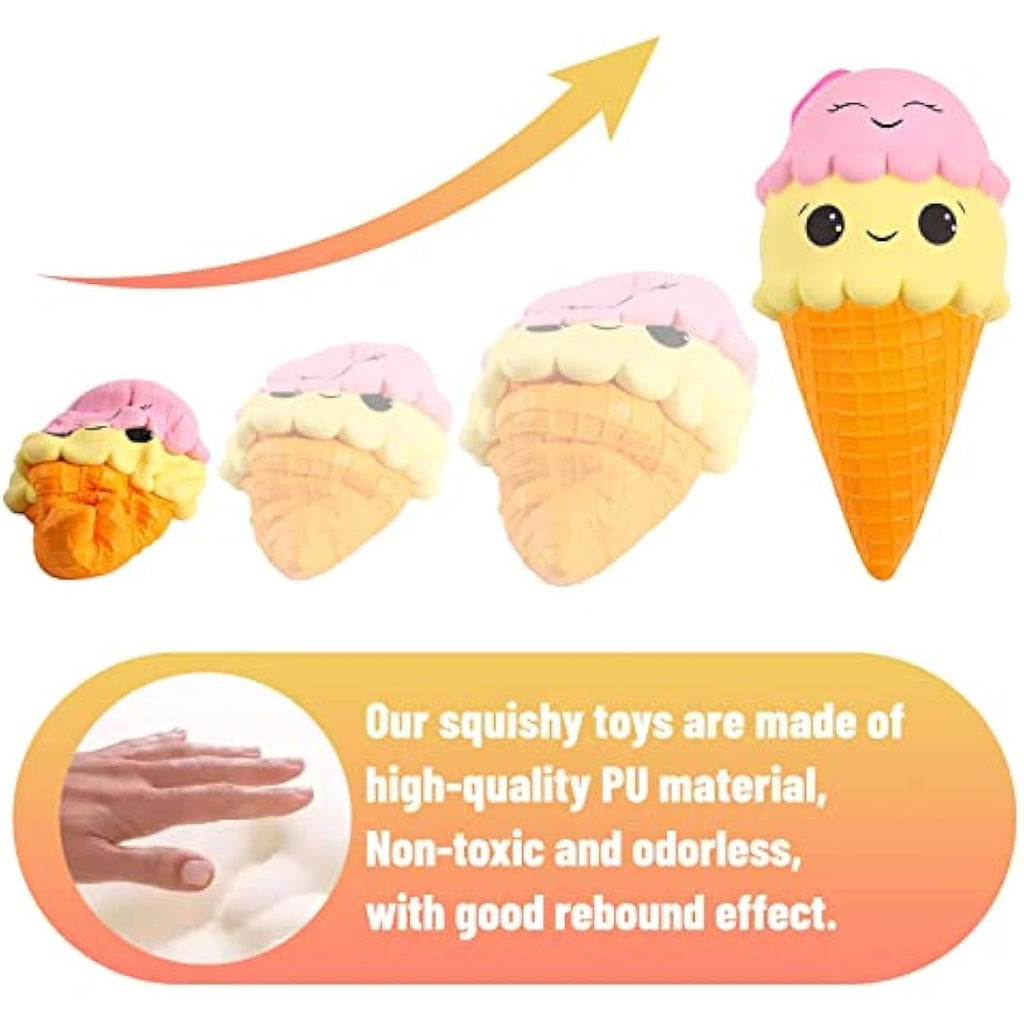 Anboor Ice Cream Jumbo Squishy – Slow Rising Kawaii Stress Relief Toy