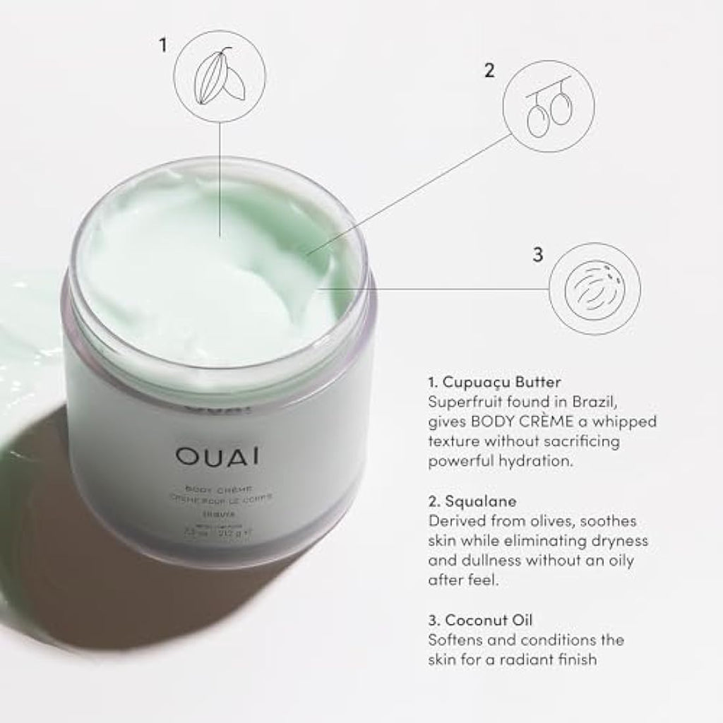 OUAI Shibuya Body Cream – Hydrating Whipped Moisturizer with Squalane