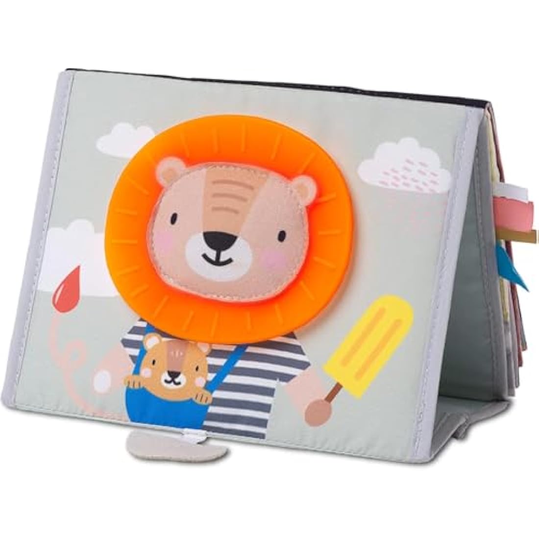 Taf Toys Savannah Tummy-Time Sensory Baby Book with Mirror & Teether