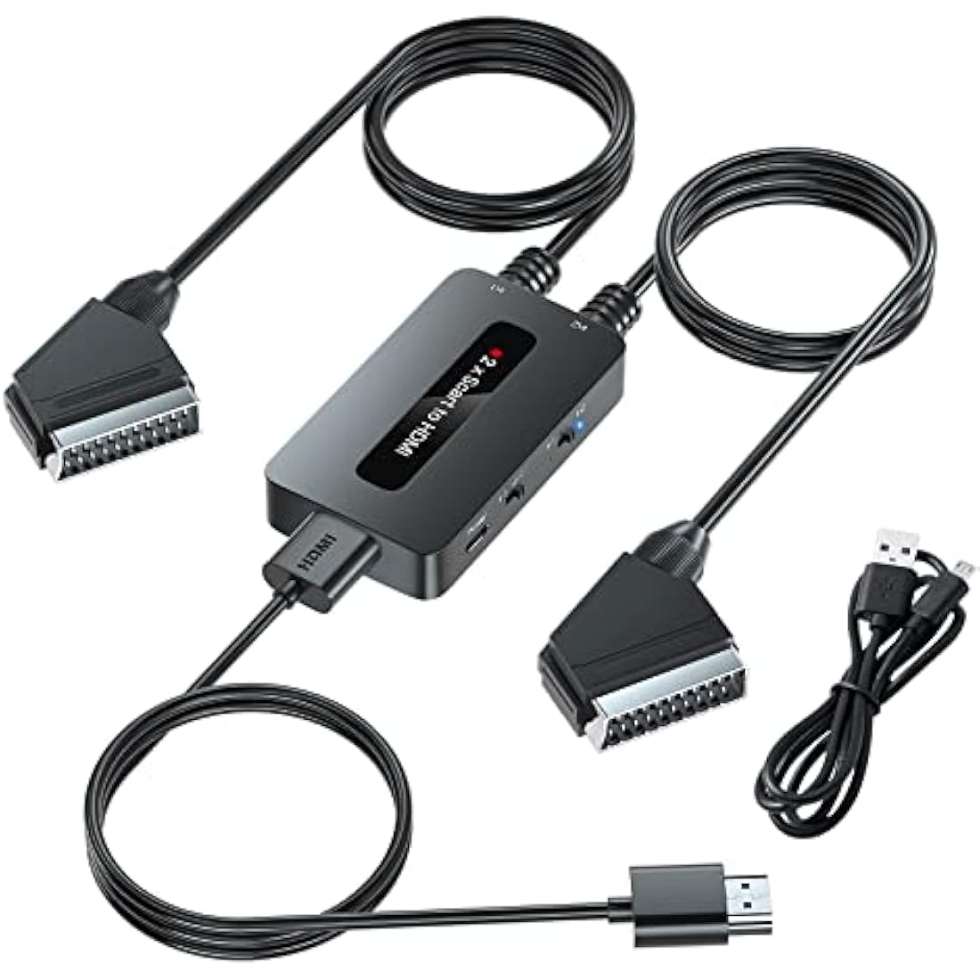 Kirolle Scart to HDMI Converter | 4:3/16:9 Switch for N64, PS2 & Wii