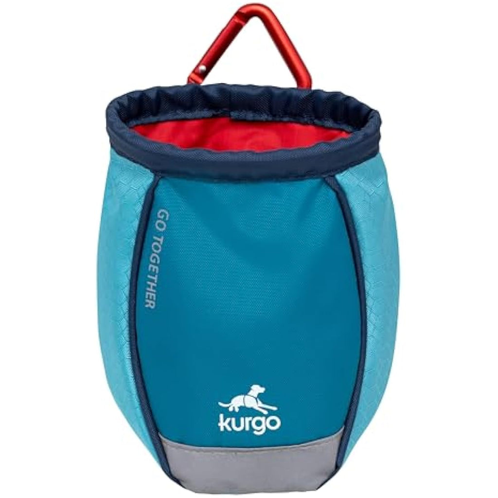 Kurgo Go Stuff It Dog Treat Pouch – Hands-Free Training Bag, Coastal Blue