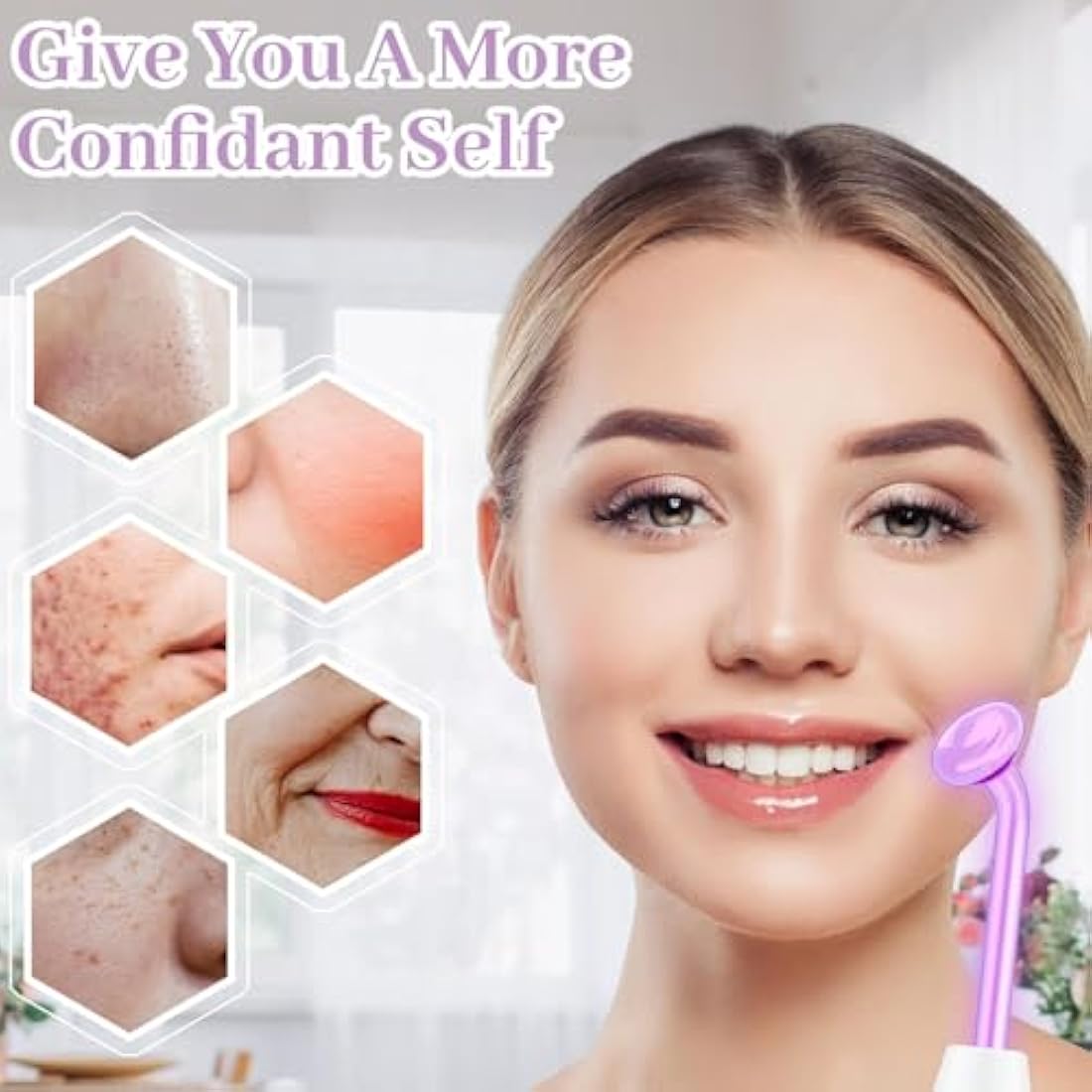 TUMAKOU High Frequency Facial Wand – Argon Light Therapy Skin Machine