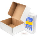 White Corrugated Cardboard Mailing Boxes - 10 Pack