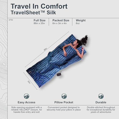 Jolof Store Cocoon Silk Sleeping Bag – Lightweight Travel Liner Bedding
