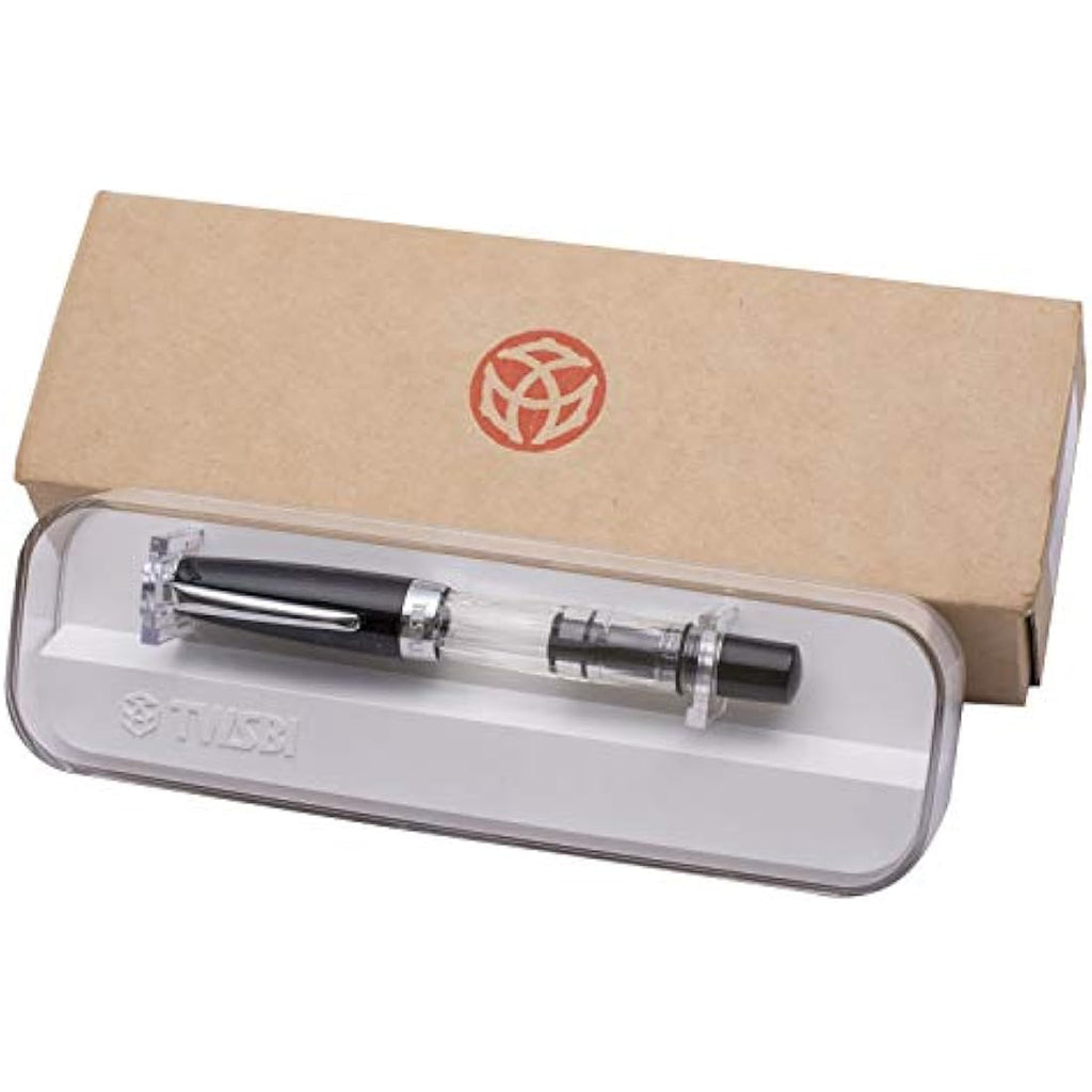Twsbi Diamond Mini Classic Fountain Pen – Black Resin, Transparent (M)