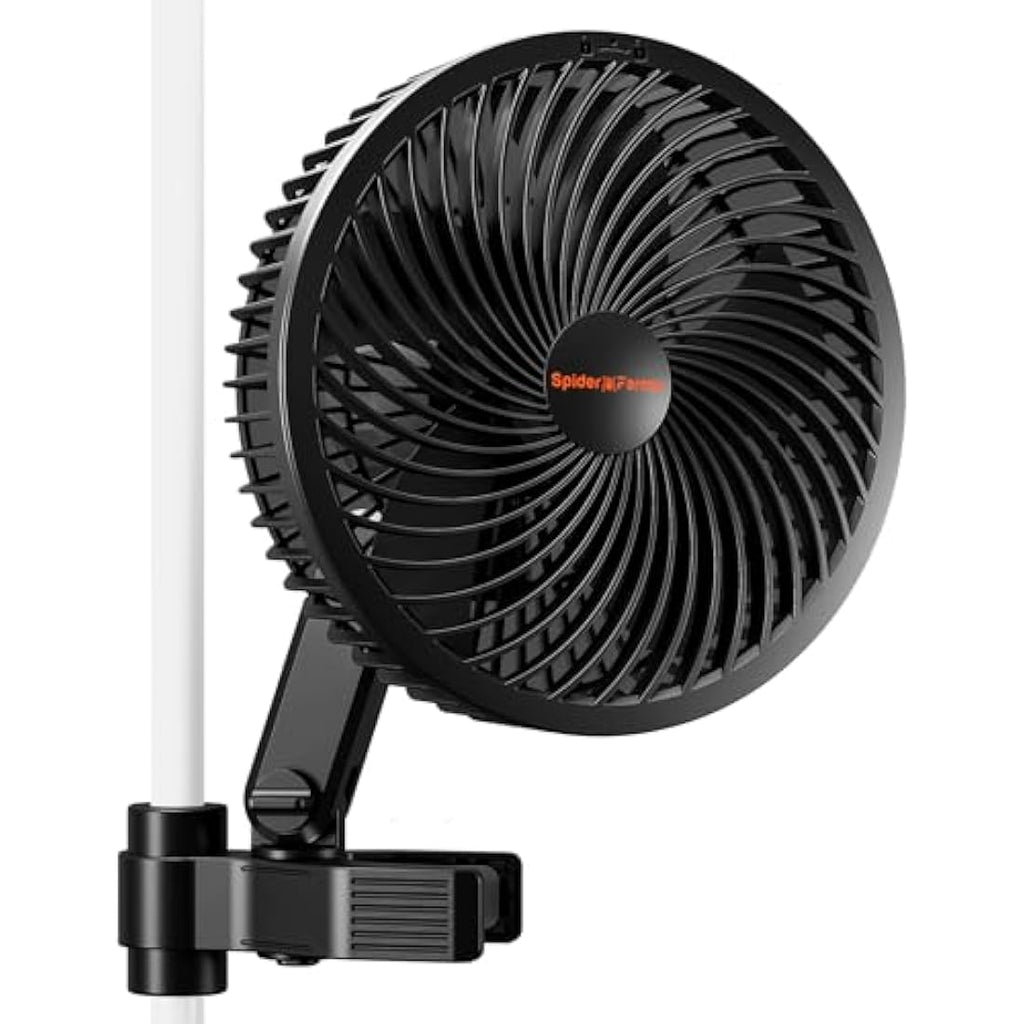 Spider Farmer 6" Grow Tent Clip Fan | 10-Speed Oscillating EC Motor